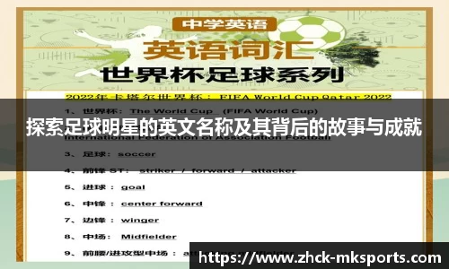 探索足球明星的英文名称及其背后的故事与成就